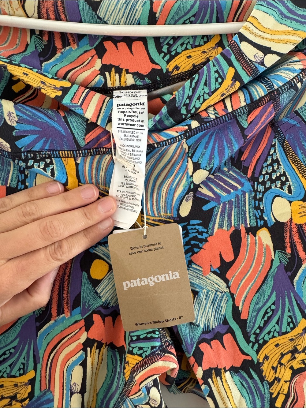 Women's Patagonia Multicolor Patterned Swim Stretch Shorts - Picture 4 of 6